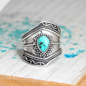 Turquoise Gemstone Statement Ring